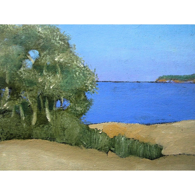 Pacific View, California coast landscape oil painting by Lynne French. The signed original painting measures 8x8 inches on...