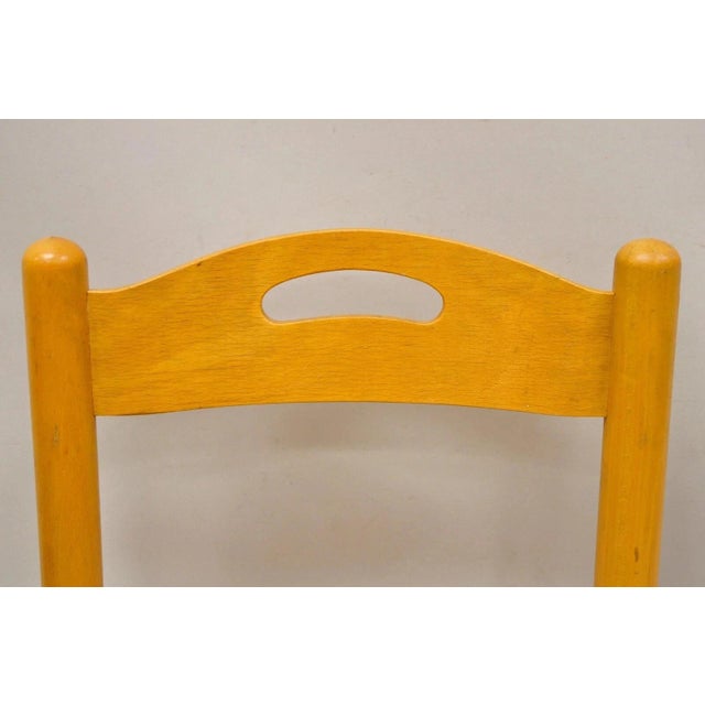 Mid Century Modern Birch Maple Bentwood Woven Rush Dining Chairs - Set of 6 For Sale - Image 4 of 12