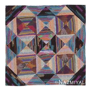 Nazmiyal Collection Square Vintage Mid Century Modern Missoni Textile Art For Sale
