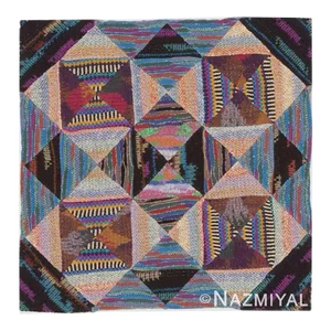 Nazmiyal Collection Square Vintage Mid Century Modern Missoni Textile Art
