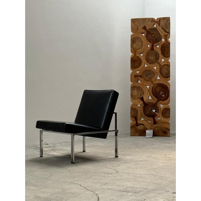 Set of Bauhaus Armchairs in Black Leather and Chromed Tubular Steel, 1960s For Sale - Image 10 of 13