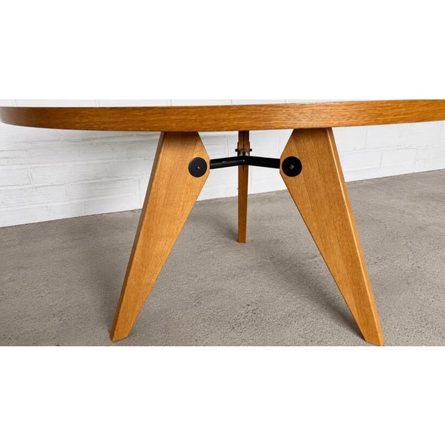 Wood Pedestal Table by Jean Prouvé for Vitra, 2002 For Sale - Image 7 of 9