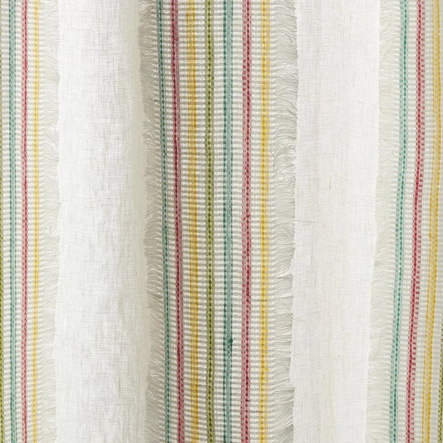 SAMPLE - Schumacher Tulum Casement Fabric In Mutli For Sale