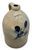 Beautiful Antique American Blue Flower Decorated 3 Gallon Size Stoneware Jug by E & L P Norton in Bennington Vermont For Sale - Image 12 of 18