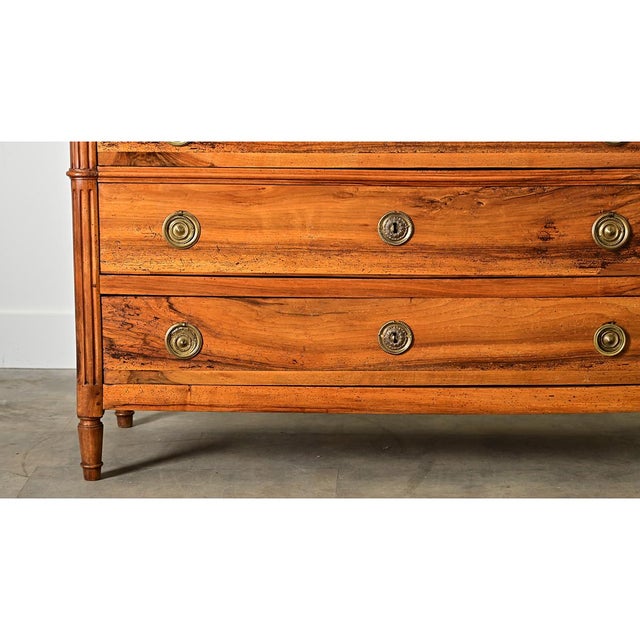 French Walnut 19th Century Louis XVI Style Commode For Sale - Image 14 of 16