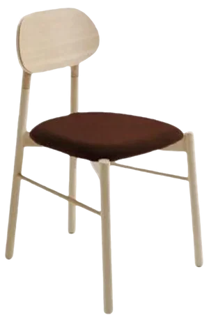 Bokken Upholstered Chair in Natural Beech by Colé Italia