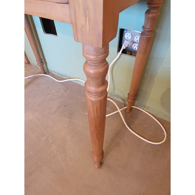 Antique Pine Table With Drawer From England - Circa 1850 For Sale - Image 6 of 10