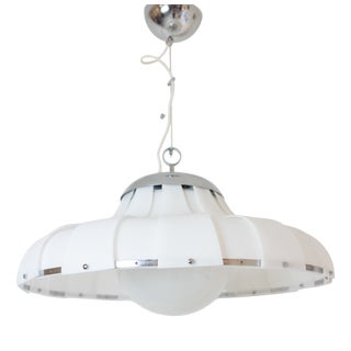 Large White Pendant Lamp by Guzzini for Meblo, 1970s For Sale