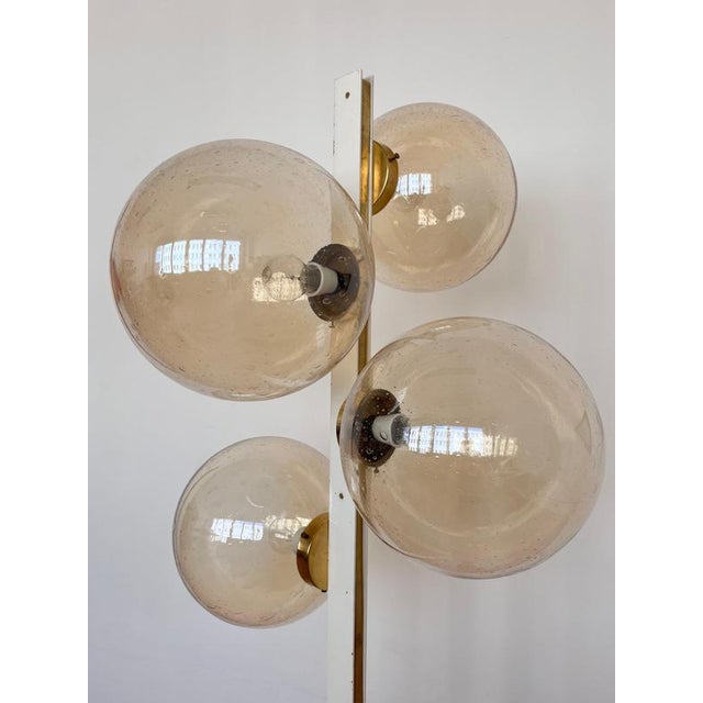 Mid-Century Floor Brass and Art Glass Lamp by Drukov, Czechoslovakia, 1960s For Sale - Image 10 of 16