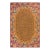 1920s Brown Floral Medallion Antique French Art Deco Rug 8' 10" X 13' 3" Handknotted Wool Carpet For Sale