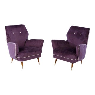 Circa 1960 Italian Mid Century Modern Club Chairs - a Pair For Sale