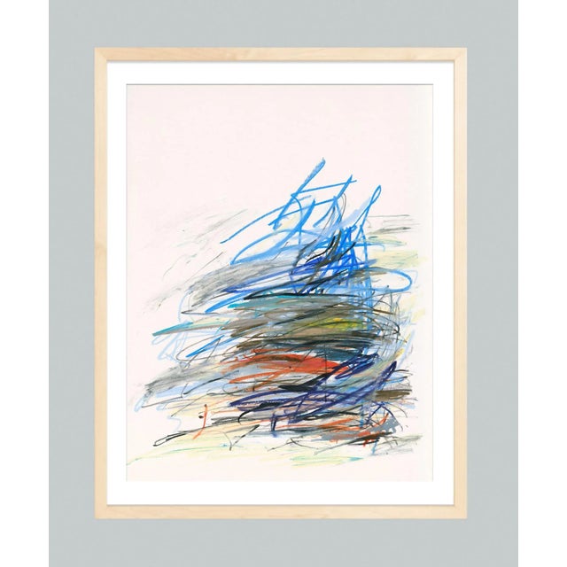 Mid-Century Modern "Blue Notes #13" Unframed For Sale - Image 3 of 8