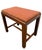 Vintage Mid Century Modern Upholstered Bench Stool With Wooden Frame For Sale - Image 9 of 10