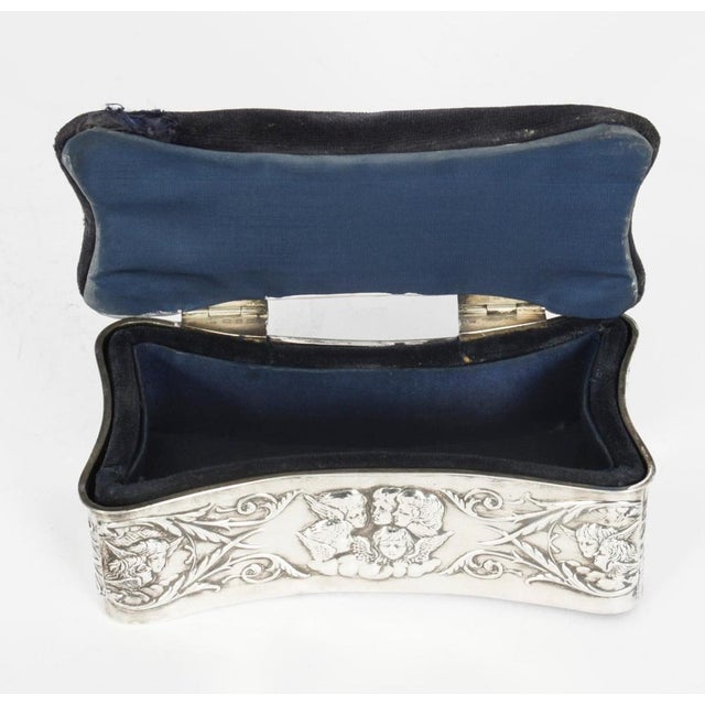19th Century Victorian Sterling Silver Jewellery Box Casket by H. Matthews For Sale - Image 3 of 16