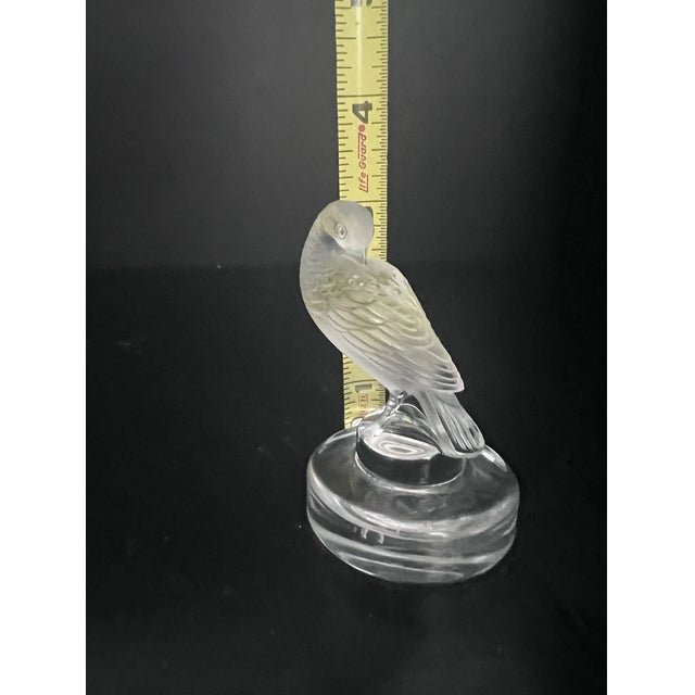 Vintage Lalique France Tourterelle Preening Turtledove Bird Figurine For Sale In Dallas - Image 6 of 8