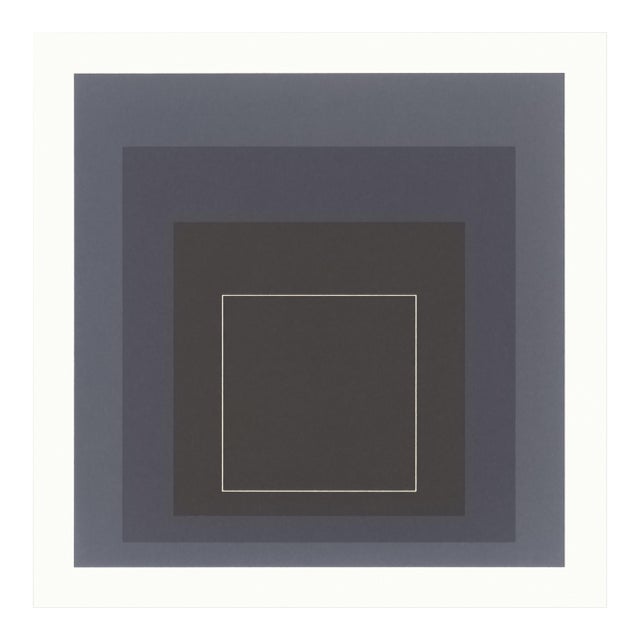 Original "White Line Squares" lithograph, from the rare exhibition catalog "Josef Albers : White Line Squares" printed in...