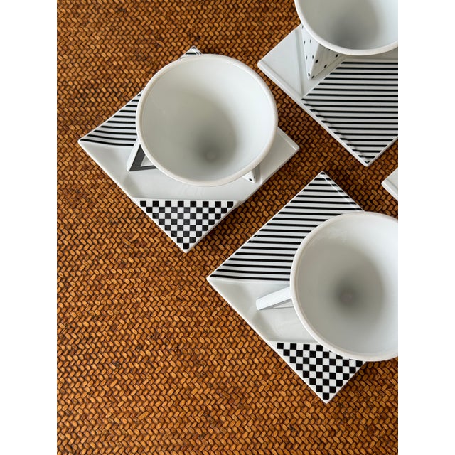 1990s Memphis Style Helena Uglow "Millennium" for Mikasa Cup & Saucer Set - 8 pcs For Sale - Image 13 of 14