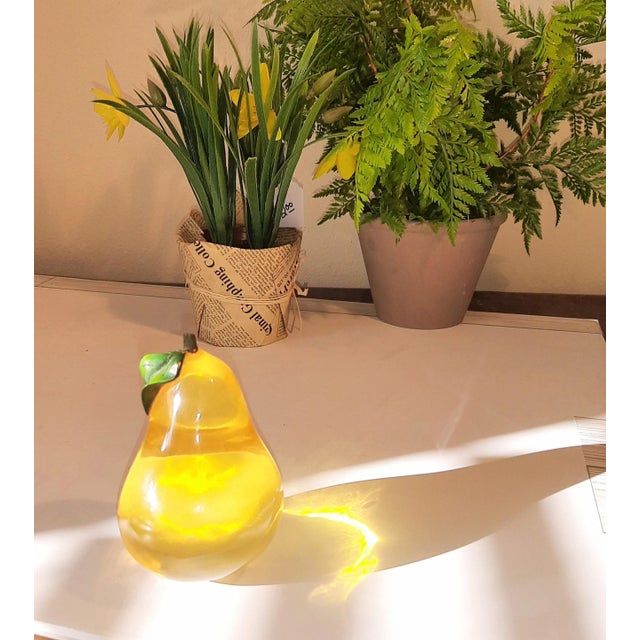 Vintage Mid Century Lucite Yellow Pear Fruit For Sale In Fayetteville, AR - Image 6 of 9