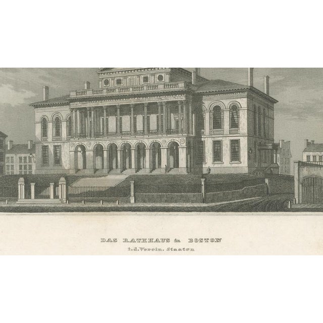 Joseph Meyer and Hermann Meyer, Boston State House on Beacon Hill, 1850, Steel Engraving For Sale - Image 6 of 9