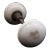 Pair of Mid 20th Century White Ceramic Door Knobs With Cast Iron Shanks For Sale