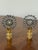 Splendid pair of silver Zirconia pair of lamp finials on brass bases.