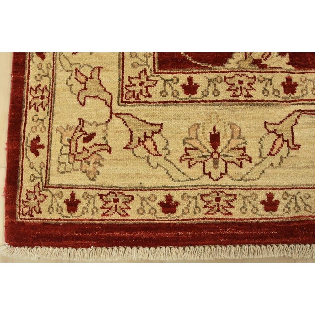 Ziegler Rug 5’10” X 8’10” Red Wool Traditional Hand-Knotted Oriental Carpet For Sale - Image 10 of 13