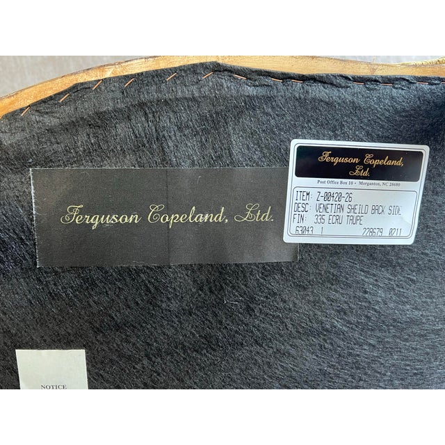 Early 21st Century Ferguson-Copeland Venetian Shield Back Side Chairs - a Pair For Sale - Image 12 of 12