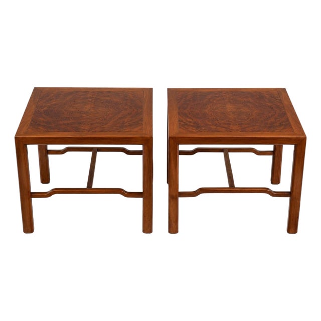 Vintage Chapak Modern Walnut Chippendale End Tables – Pair For Sale