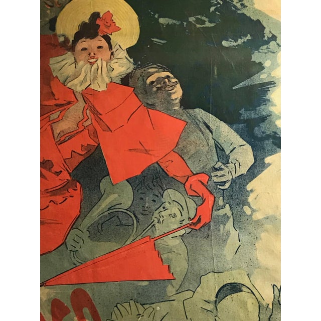 Late 19th Century La Bodinière Théatre de La Tour Eiffel Original Art Nouveau Poster For Sale - Image 10 of 12