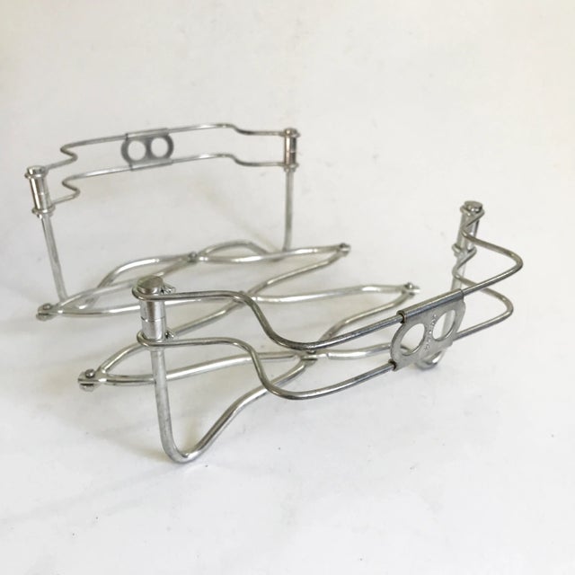 Late 20th Century Vintage Metal Folding Expanding Trivet With Handles