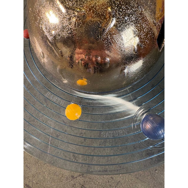 Metal Atomic Era MCM Vacumet Inc. Gold "Solar System" Coin Bank For Sale - Image 7 of 11