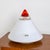 Mid-Century Modern White and Red Glass Table Lamp by Leucos, Italy, 1960s For Sale - Image 3 of 6