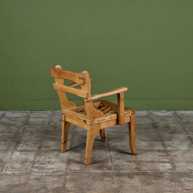 Mid-Century Modern "Sportstugemöbler" Woven Seat Armchair For Sale - Image 3 of 16
