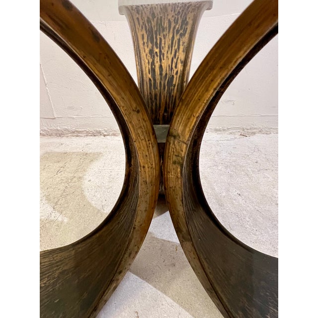 Brutalist Brutalist Brass Side Table, 1980s For Sale - Image 3 of 5