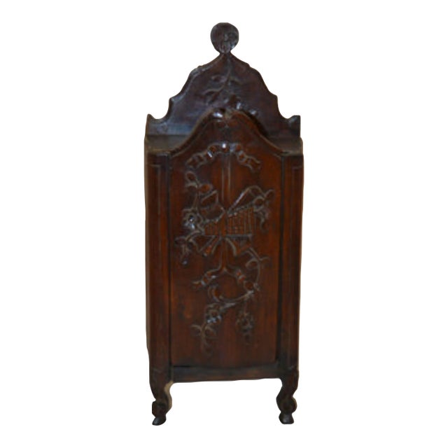 Late 19th Century Wooden Salt Box For Sale