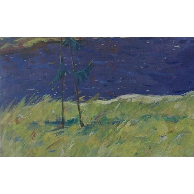 Vintage Ukrainian Landscape Oil Painting, Tyshkevich 1969 75-120 For Sale - Image 4 of 6