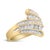 This diamond ring is crafted to make a statement. Featuring a bypass design that has an alluring asymmetrical silhouette,...