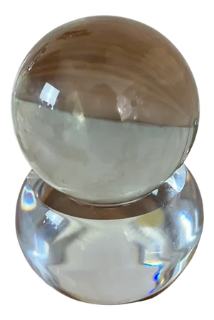 Decorative Ball in Transparent Glass, 1930s