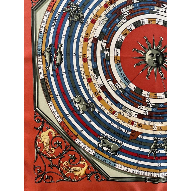Contemporary Hermès Scarf “Astrologie” 1963 For Sale - Image 3 of 8