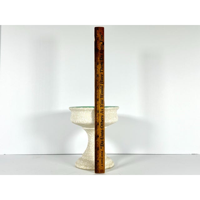 MCM California Originals Pottery Compote: Turquoise & Beige, 1964 For Sale - Image 9 of 9