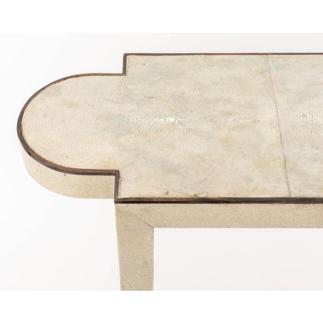 John Lyle Design Shagreen Covered "Turtle" Table For Sale - Image 4 of 6