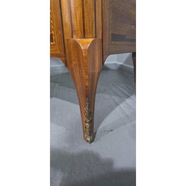 French Inlaid Commode Chest of Drawers, 1920 For Sale - Image 12 of 17