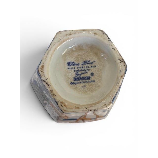 Cream Vintage Porcelain Hexagon Ginger Jar by Seymour Mann For Sale - Image 8 of 12