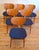 Vintage Teak Dining Chairs with Navy Blue Covers, 1960s, Set of 6 For Sale - Image 6 of 13