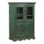 Vintage Indian Painted Teakwood Small Bookcase/Cabinet For Sale