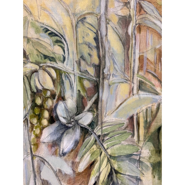 2007, Backyard Series V, Contemporary Abstract Expressionist Landscape, Acrylic Paint and Charcoal on Canvas, Artist Louise Freshman Brown For Sale - Image 4 of 7