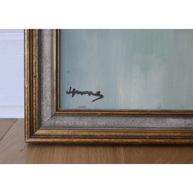 Vintage Snow-Capped Mountains & Lake Landscape Painting For Sale - Image 14 of 14