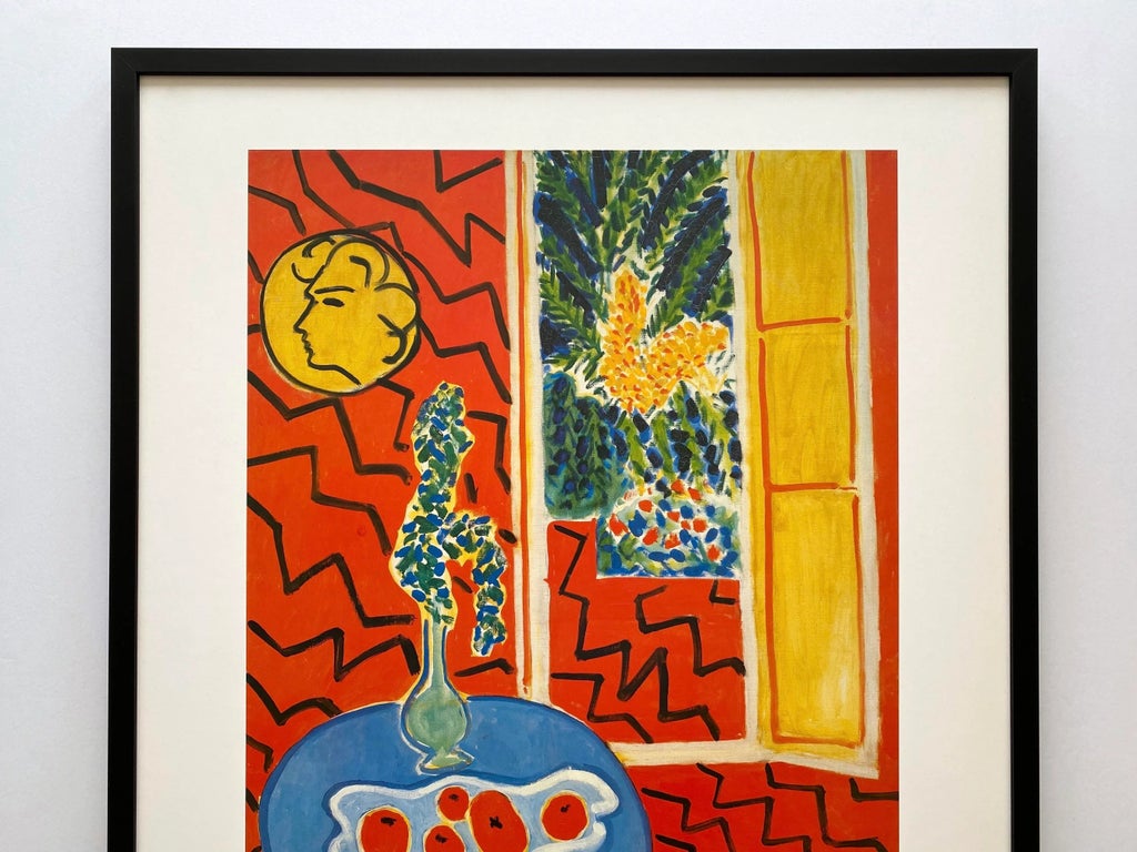 Henri Matisse マティス 1986年展覧会 ポスター 額装 Henri Matisse Vintage 1986 Lithograph Print Framed Modernist