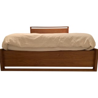 Design Within Reach Dwr Matera Queen Wood Bed and Headboard For Sale