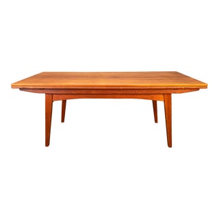 Vintage Danish Mid Century Modern Teak Elevator Coffee-Dining Table For Sale